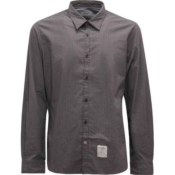 L3246 Camicia Uomo Fred Mello Man Garment Dyed Shirt Black-image