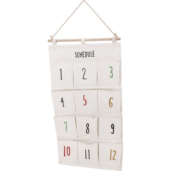 12 Tasche Per L'organizzatore Di Spazio Da Appendere Alla Parete Borsa Per Lo Stoccaggio Facile Installazione Tabella Delle Tasche Da Appendere In Tessuto Per Dormitoey Tipo A-image