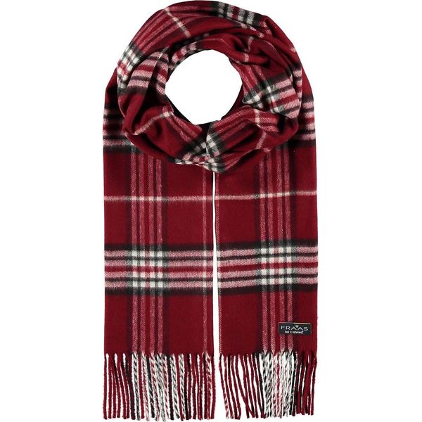 Fraas Sciarpa Cashmink® Scarf With Fraas Plaid Burgundy Rosso Multicolore-image