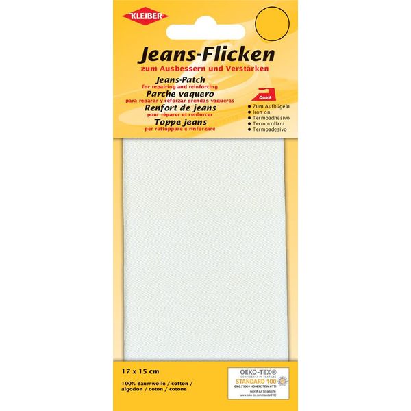 Kleiber 34202 Toppe Da Stirare Kleiber Jeans, 170 X 150 Mm, Bianco-image
