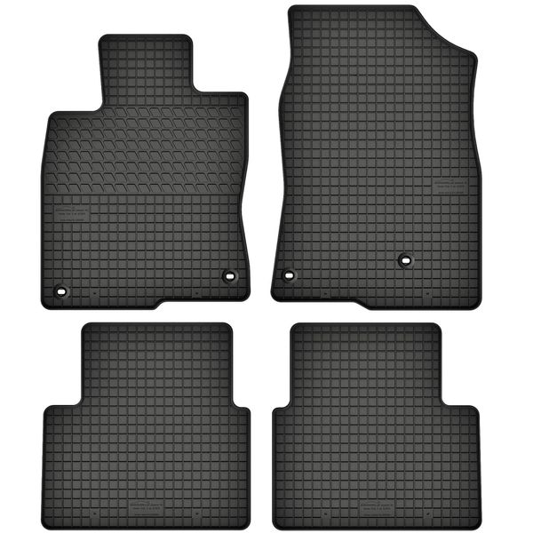 Tappetini In Gomma Adatti Per Honda Civic X (Dal 2015) Set Di Tappetini In Gomma Neri + Stopper-image