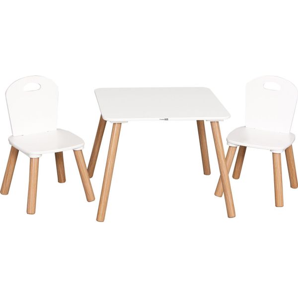 Freeon Tavolo In Legno Con Sedie Athena Bianco-image