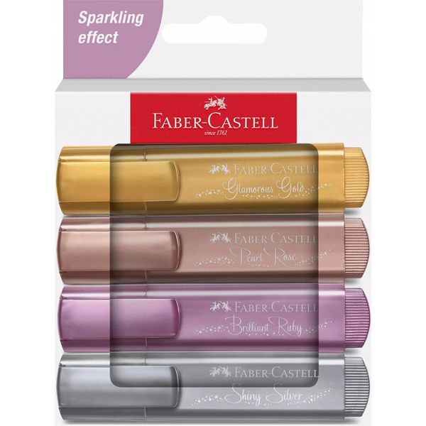 FABER-CASTELL 254674 FABER-CASTELL Tl 46 Textmarker Farbsortiert, 4 St.-image