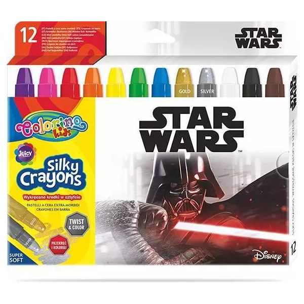 Pastelli 12 Colori Gel Stick Twistable Star Wars Colorino Kids 89557-image