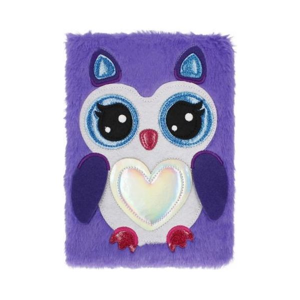 Taccuino Con Copertina In Peluche A5 Foderato In Viola Con Cuore Starpak-image