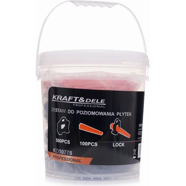 Kraft&Dele KD10778 Set Per Livellare Le Piastrelle 600 Pezzi-image