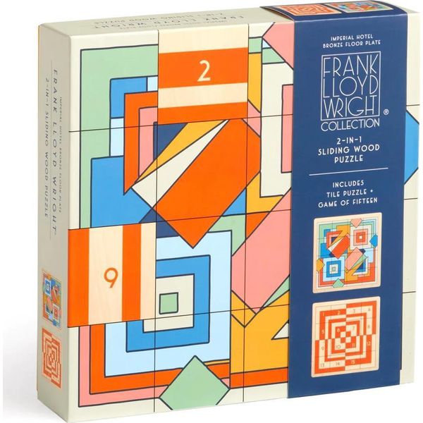 Galison Puzzle Scorrevole In Legno Frank Lloyd Wright: Imperial Hotel 2In1 (16 Pezzi)-image