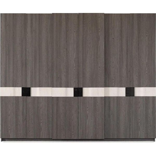 Armadio Moderno Armadio In Legno Camera Da Letto Design Grigio-image