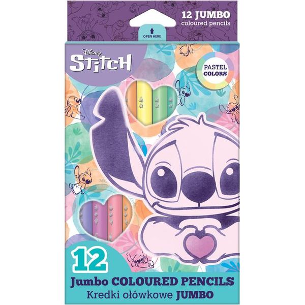 Pastelli Colorati Jumbo Triangolari In Tonalità Pastello - 12 Colori Intensi Per Il Gioco Creativo! Perfetti Per I Piccoli Artisti!-image