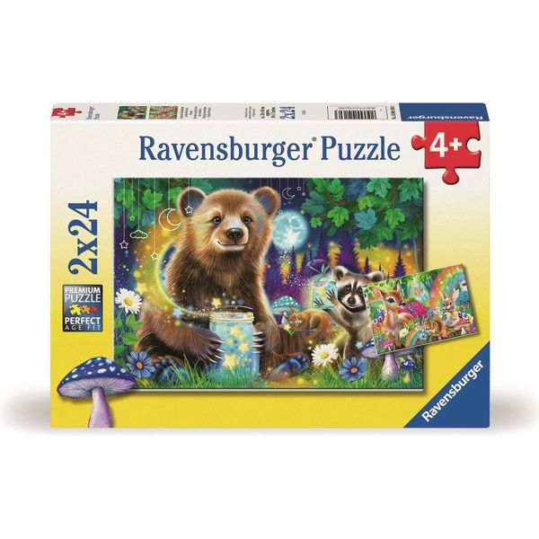 Puzzle Ravensburger Amici Della Foresta Incantata 2X24 Pezzi-image