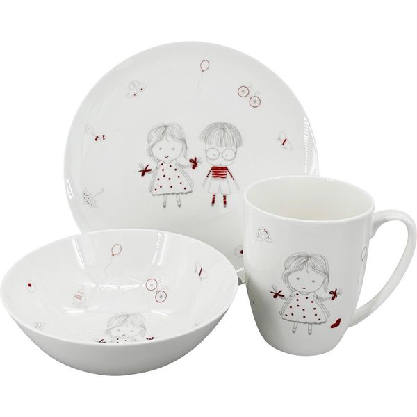 Set Da Pranzo Per Bambini Bambina (Piatto, Ciotola, Tazza)-image