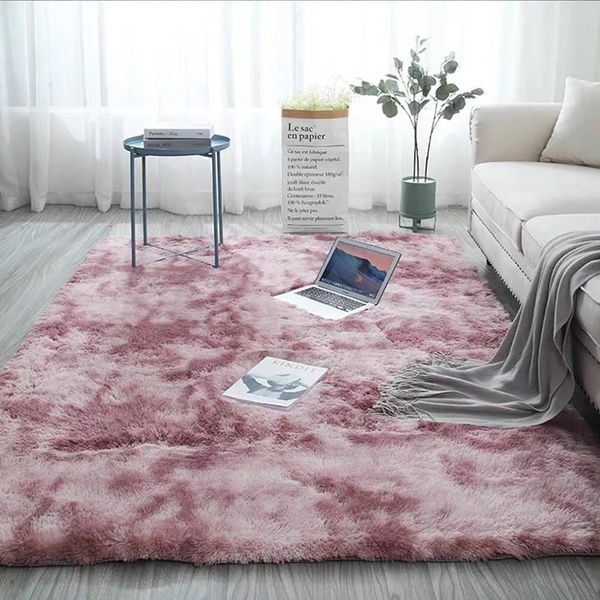 Ombre Shaggy Strado Teppich 140X200 Ombrepurple (Pink)-image
