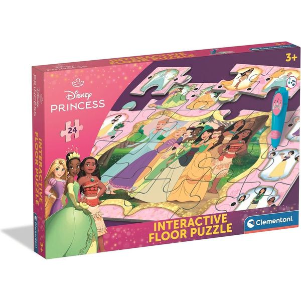Clementoni Puzzle Da Pavimento Con Penna Interattiva Principesse 24 Pezzi-image