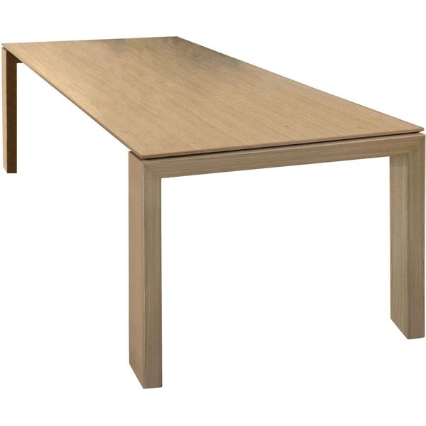 Milanihome.It - Tavolo Da Pranzo Moderno Di Design Allungabile Cm 90X180/230/280 Naturale Per Interno Casa Cucina Sala Da Pranzo Ristorantedi Coloremarrone-image