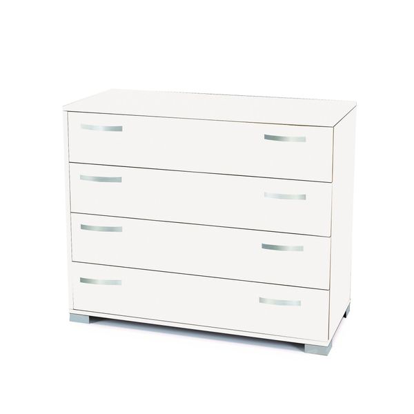 Milani Home - Cassettiera A 4 Cassetti Cm 40 L X 90 P X 72 Hdi Colorebianco-image
