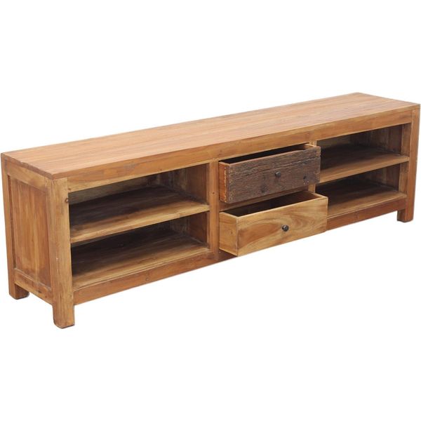 Milani Home - Mobile In Legno Di Mogano Cm 170 L X 35 P X 50 Hdi Coloremarrone-image