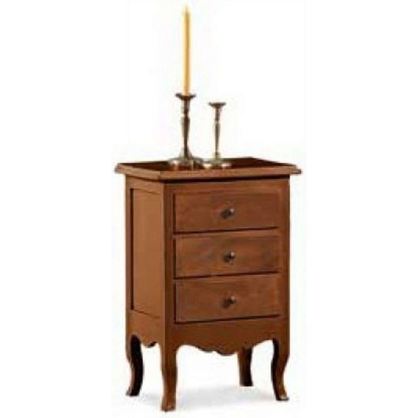 Milanihome.It - Comodino In Legno Massello 43X32X64Di Coloretinta Noce-image
