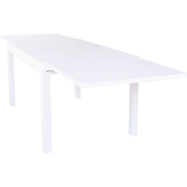 Milanihome.It - Tavolo Rettangolare Allungabile In Alluminio Da Esterno Giardino, Per Ristorante Albergo Di Design, Cm 135/270X90X75 H Colore Biancodi Colorebianco-image