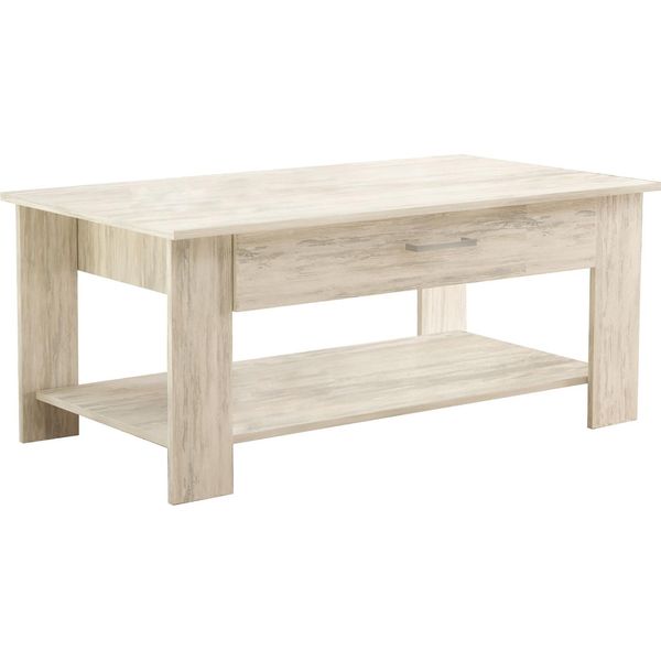 Milanihome.It - Tavolino Da Salotto Moderno Cm 110X60X44 Hdi Coloremarrone Chiaro-image