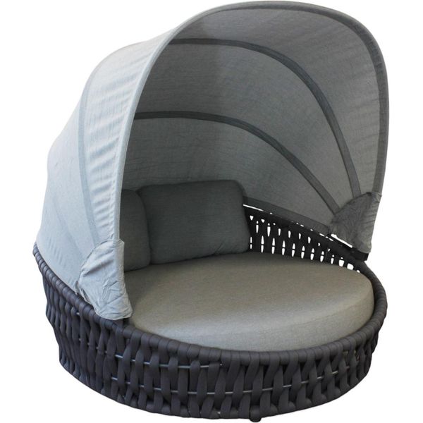 Milani Home - Conchiglione Da Giardino Con Cuscini Cm 162 L X 164 P X 159 Hdi Coloregrigio-image