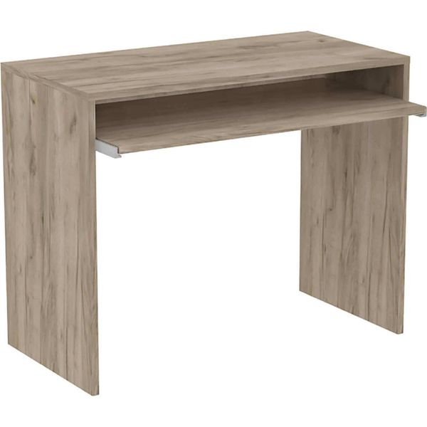 Milanihome.It - Scrivania Di Design Per Studio Con Porta Tastiera 90X45X74 Hdi Colorerovere Grigio-image