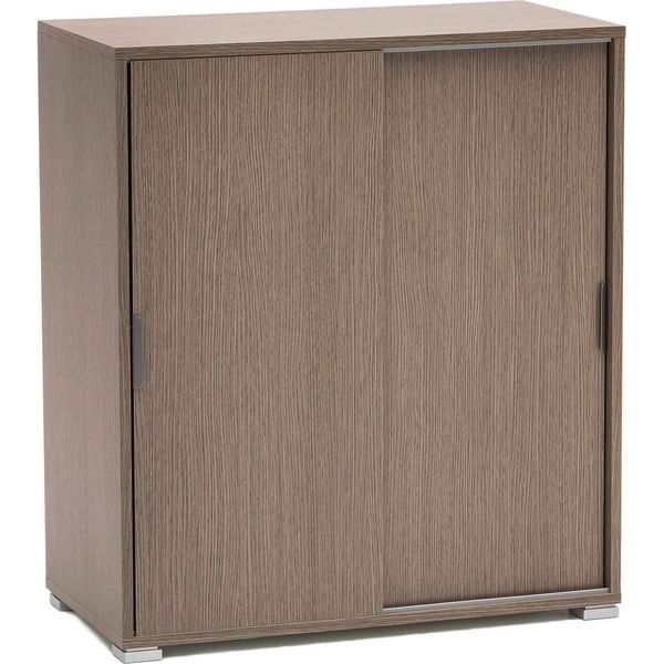 Milanihome.It - Armadietto Con 2 Ante Per Soggiorno Cucina Bagno Fatto In Italia Cm 75X38X85 Hdi Colorerovere Grigio-image