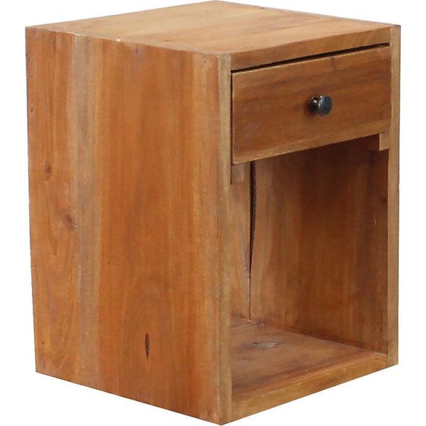 Milani Home - Mobiletto In Legno Di Mogano Cm 30 L X 30 P X 40 Hdi Coloremarrone-image