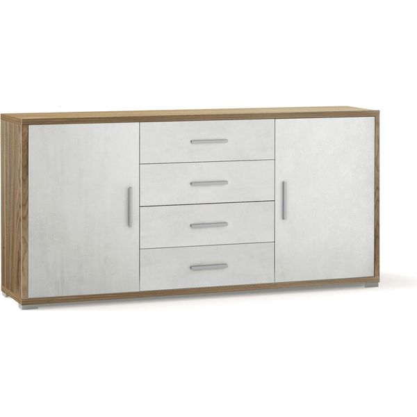 Milanihome.It - Madia Moderna Per Soggiorno Di Design Moderno Cm 174 L X 41 P X 84 Hdi Colorebianco-image