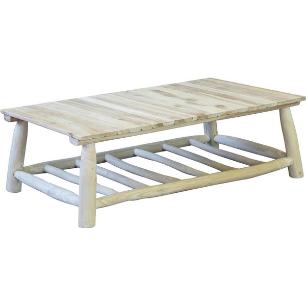 Milanihome.It - Tavolino In Teak Per Salotto Da Esterno Di Design Per Esterno Giardino Cm 120 L X 70 P X 38 Hdi Colorebeige-image