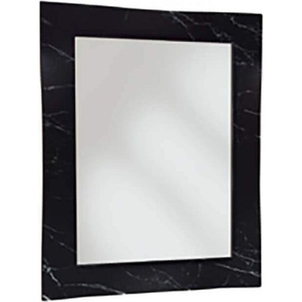 Milanihome.It - Specchio Moderno Con Effetto Marmo Di Design Moderno Industrial Cm 68 X 90Di Coloreantracite-image