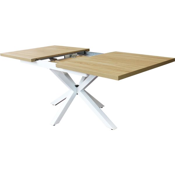 Milanihome.It - Tavolo Da Pranzo Allungabile Di Design Cm 90 L X 160 P X 75 Hdi Coloremarrone Chiaro-image