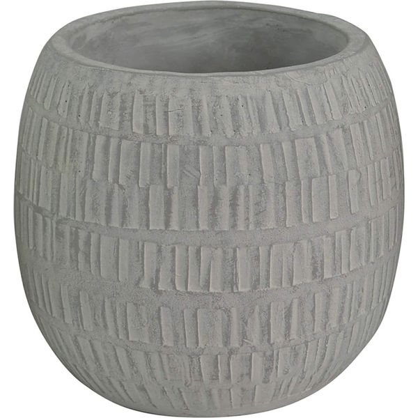 Milanihome.It - Vaso In Fibra Sintetica Di Design Moderno Industrial Cm 23 X 23 X 19 Hdi Coloregrigio-image