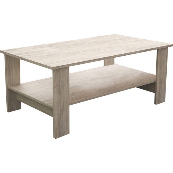 Milanihome.It - Tavolino Da Salotto Moderno Cm 100X55X41 Hdi Coloremarrone Chiaro-image