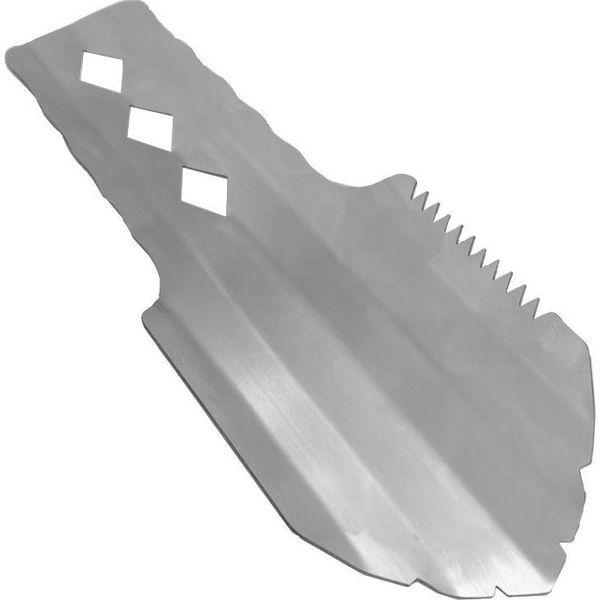 Inf Pala Multifunzionale In Acciaio Inox Con Bordo Seghettato E Tre Fori-image