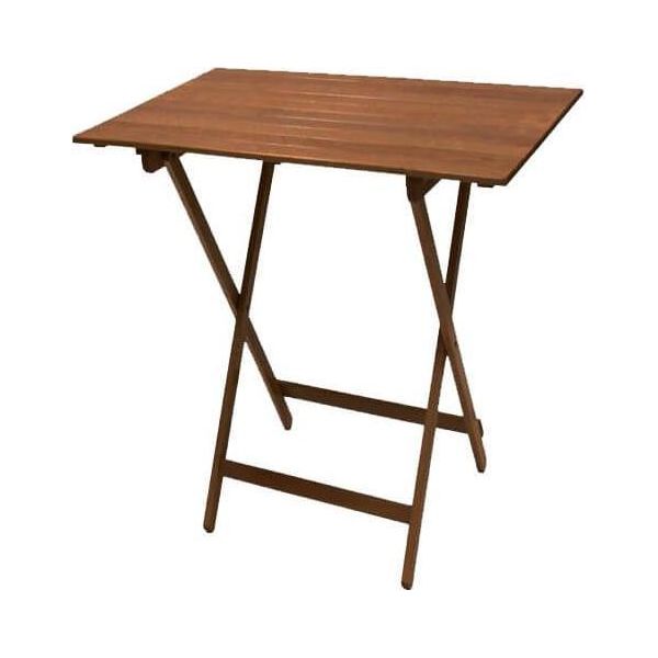 Milanihome.It - Tavolo Da Giardino Pieghevole Salvaspazio In Legno 60X80Di Coloretinta Noce-image