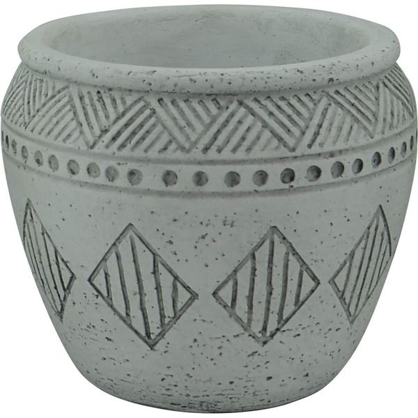 Milanihome.It - Vaso In Fibra Sintetica Di Design Moderno Industrial Cm 20,7 X 20,7 X 17 Hdi Coloregrigio-image