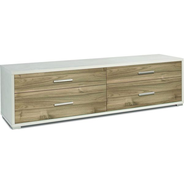 Milanihome.It - Porta Tv Moderno Con 4 Cassetti Di Design Moderno Cm 179 L X 47 P X 50 Hdi Coloremarrone-image