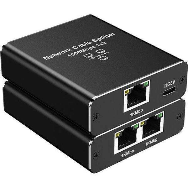 Inf Splitter Di Rete Gigabit RJ45 - Adattatore Lan Ethernet A 2 Porte-image
