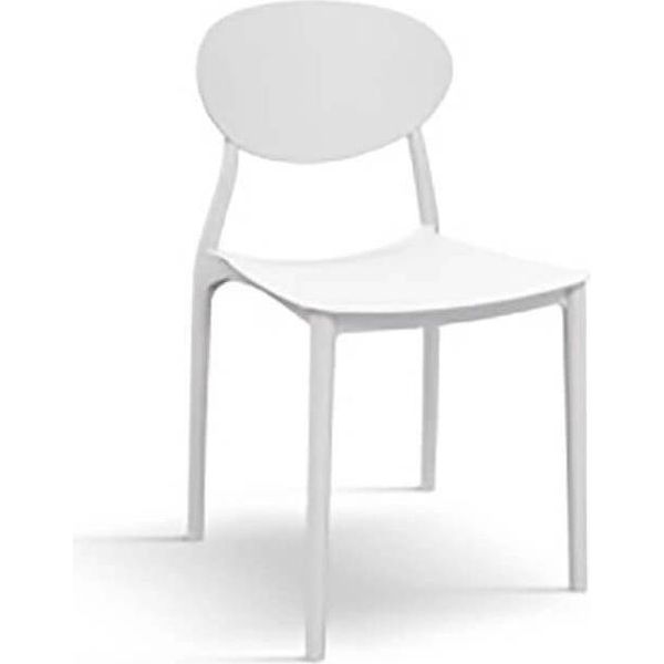 Milanihome.It - Sedia Moderna In Polipropilene Di Design Moderno Industrial Cm 50 X 53 X 81 Hdi Colorebianco-image