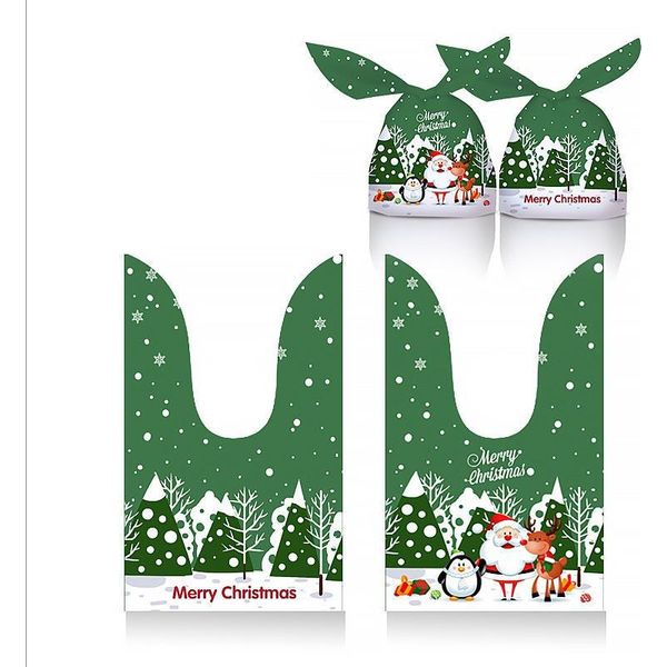 Inf Sacchetti Di Natale Design Slitta 14X23Cm (Confezione Da 50) - Regalo Festivo-image