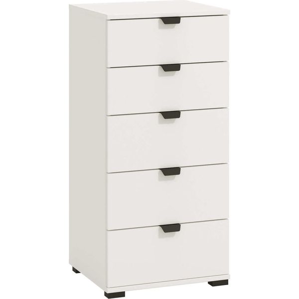 Cassettiera Moderna 5 Cassetti Di Design Moderno Industrial Cm 45 X 40 X 95 H-image
