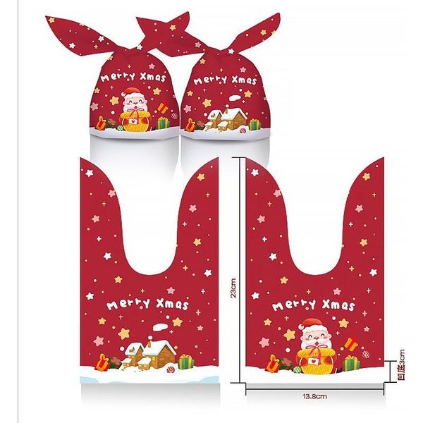 Inf Sacchetti Di Natale Per Dolci Regalo 14X23 Cm (50 Pezzi) Con Coulisse-image
