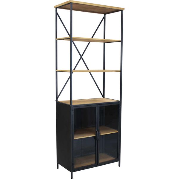 Milanihome.It - Libreria Industrial Cm 68X39X183 Hdi Coloremarrone-image