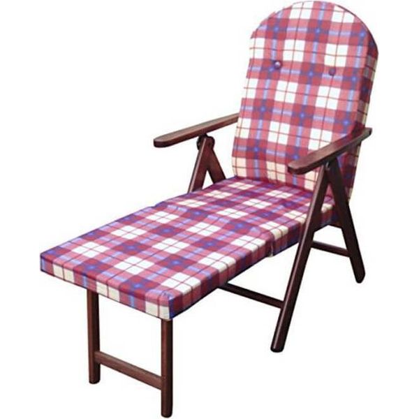 Milanihome.It - Poltrona Sdraio 4 Posizioni Bordeaux Con Prolunga E Cuscino Per Interno, Veranda Salotto Porticodi Colorerosso-image