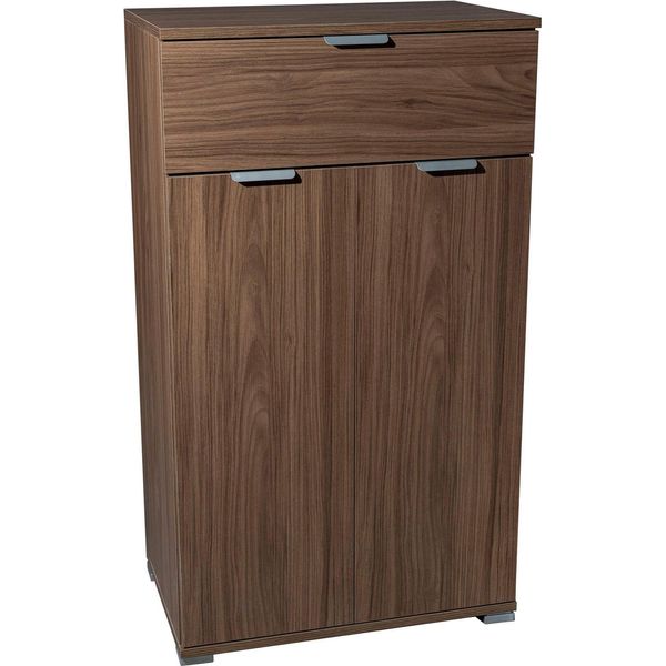 Milanihome.It - Armadietto Con Due Ante E Un Cassetto Per Soggiorno Cucina Bagno Fatto In Italia Cm 60X38X103 Hdi Coloremarrone-image