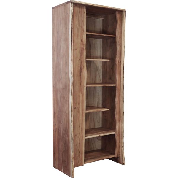 Milanihome.It - Libreria In Legno Massiccio Di Design Moderno Industrial Cm 80 X 45 X 200 Hdi Coloremarrone-image