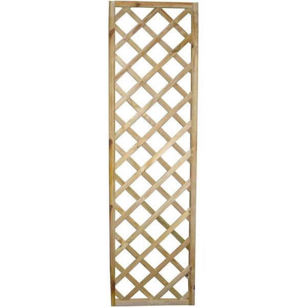 Milanihome.It - Grigliato In Legno Da Giardino Pannello Grigliato In Legno Di Pino Impregnato In Autoclave Per Esterno 40X180 Cmdi Coloremarrone-image
