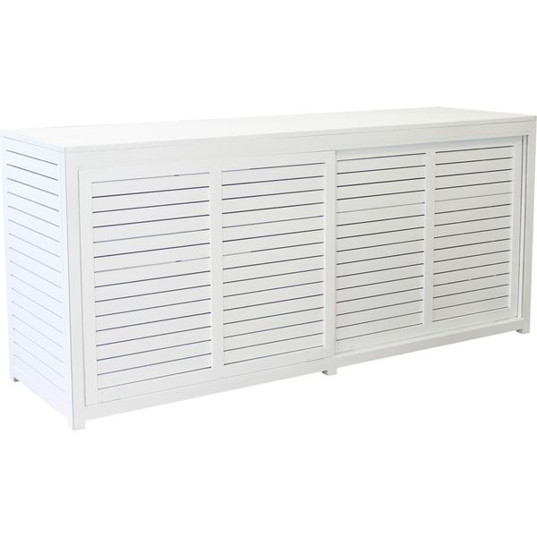 Milanihome.It - Madia Da Giardino In Alluminio Di Design Per Esterno Giardino Cm 200 L X 60 P X 90 Hdi Colorebianco-image
