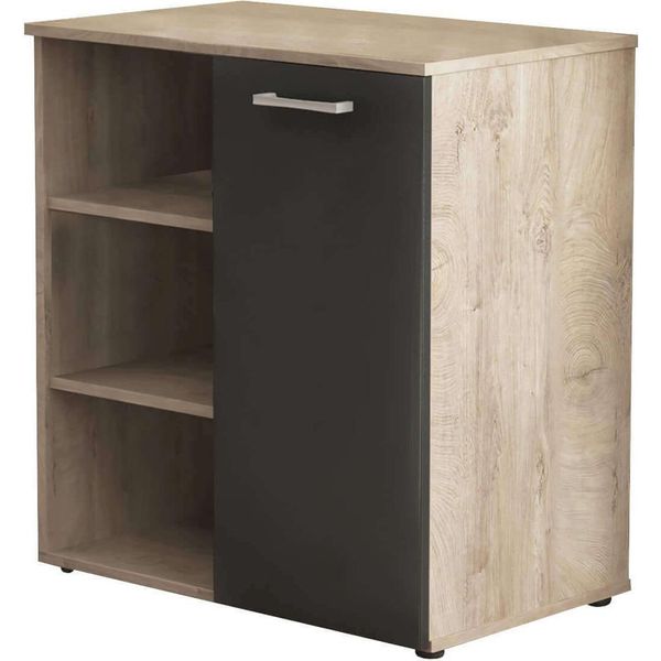 Milanihome.It - Mobile Ingresso Di Design Moderno Con Scarpiera E Porta Borse Di Coloreantracite-image