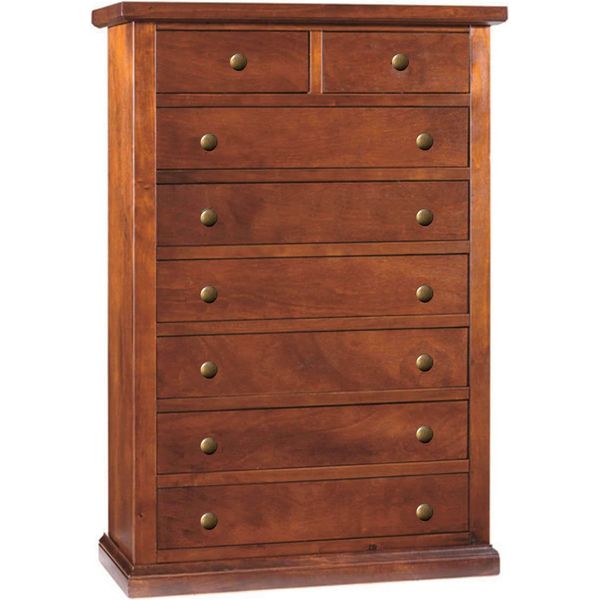 Milanihome.It - Cassettiera In Legno Massello 87X45X127Di Coloretinta Noce-image